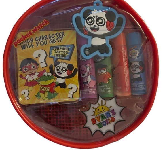 Ryan’s World Pocket Watch Flavored Lip Balms Backpack set New - Picture 2 of 3